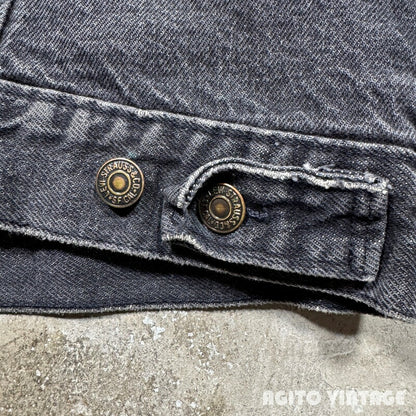 Levi's 80s Flannel Lined Black Denim Size L