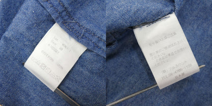 FULLCOUNT 4067 Basic Short Sleeve Chambray Shirt Blue Size L