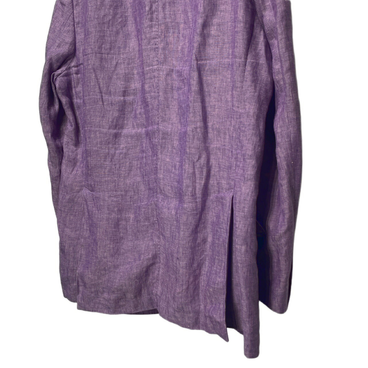 Etro Purple Linen Paisley Tailored Jacket Made in Size 58