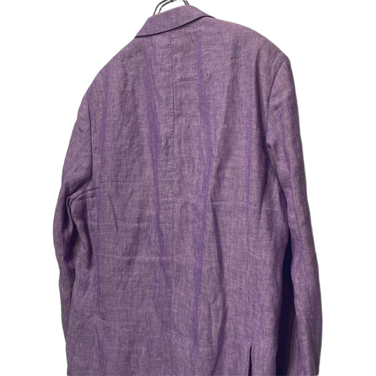 Etro Purple Linen Paisley Tailored Jacket Made in Size 58