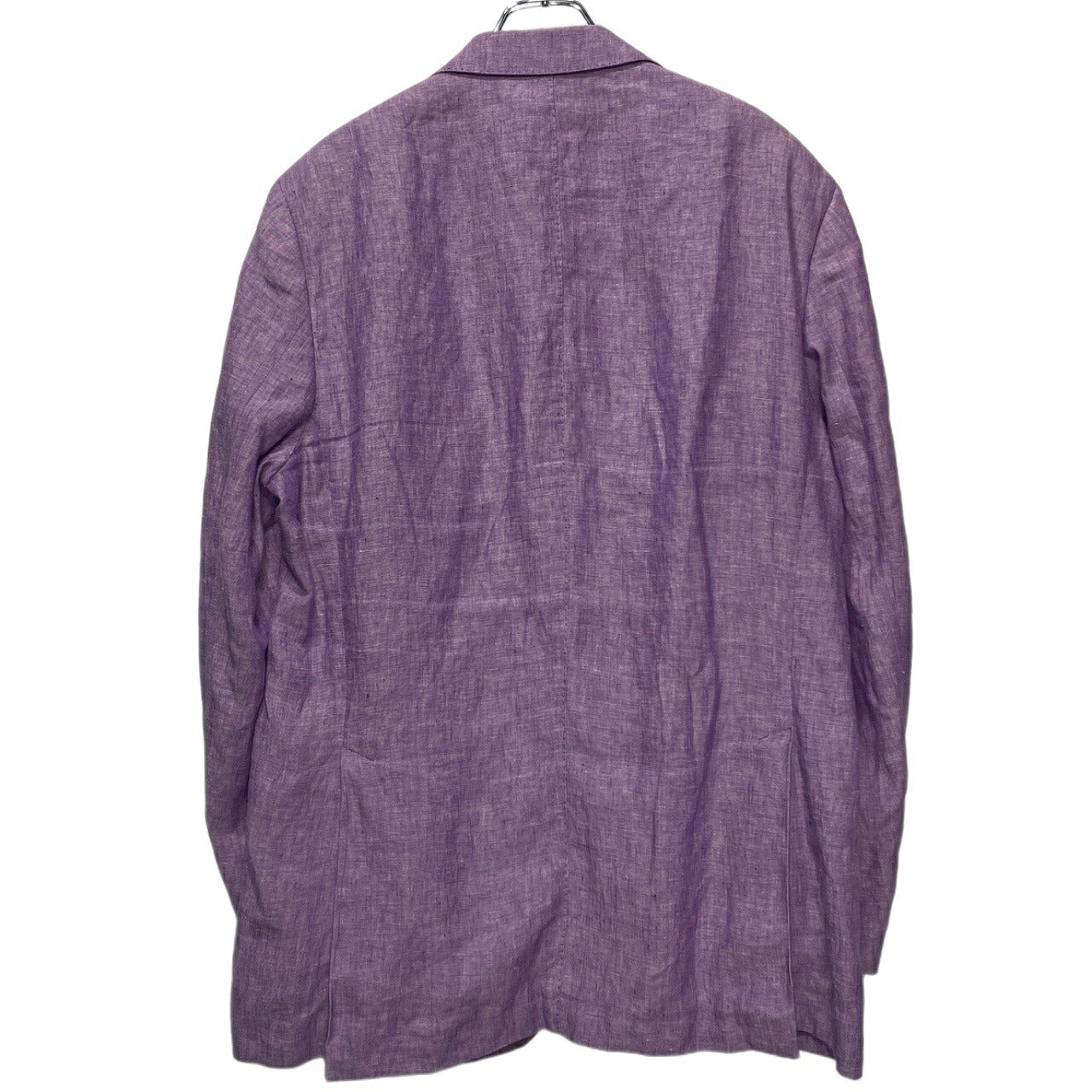 Etro Purple Linen Paisley Tailored Jacket Made in Size 58