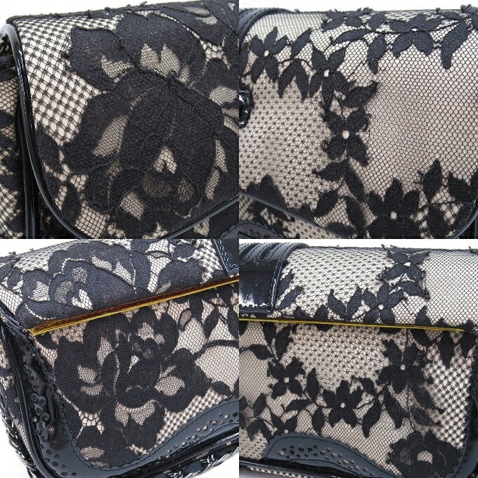 motonari ono Lace Design Bag Black/Beige Size ONE SIZE