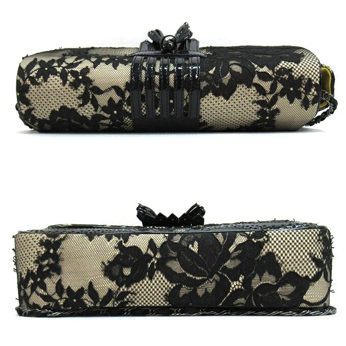 motonari ono Lace Design Bag Black/Beige Size ONE SIZE