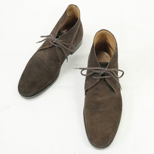 CROCKETT & JONES Chertsey Suede Boots Brown Size 8