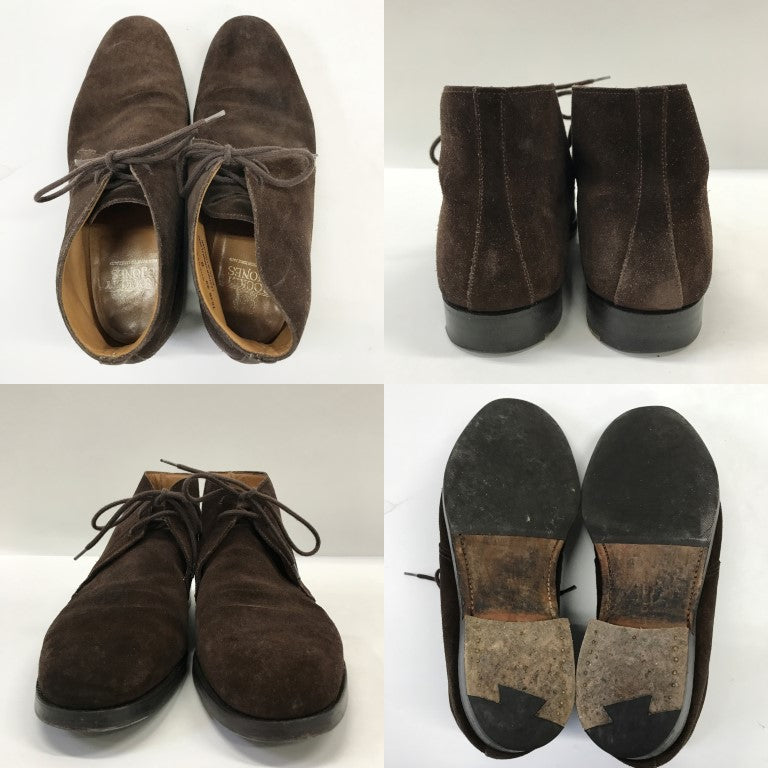 CROCKETT & JONES Chertsey Suede Boots Brown Size 8