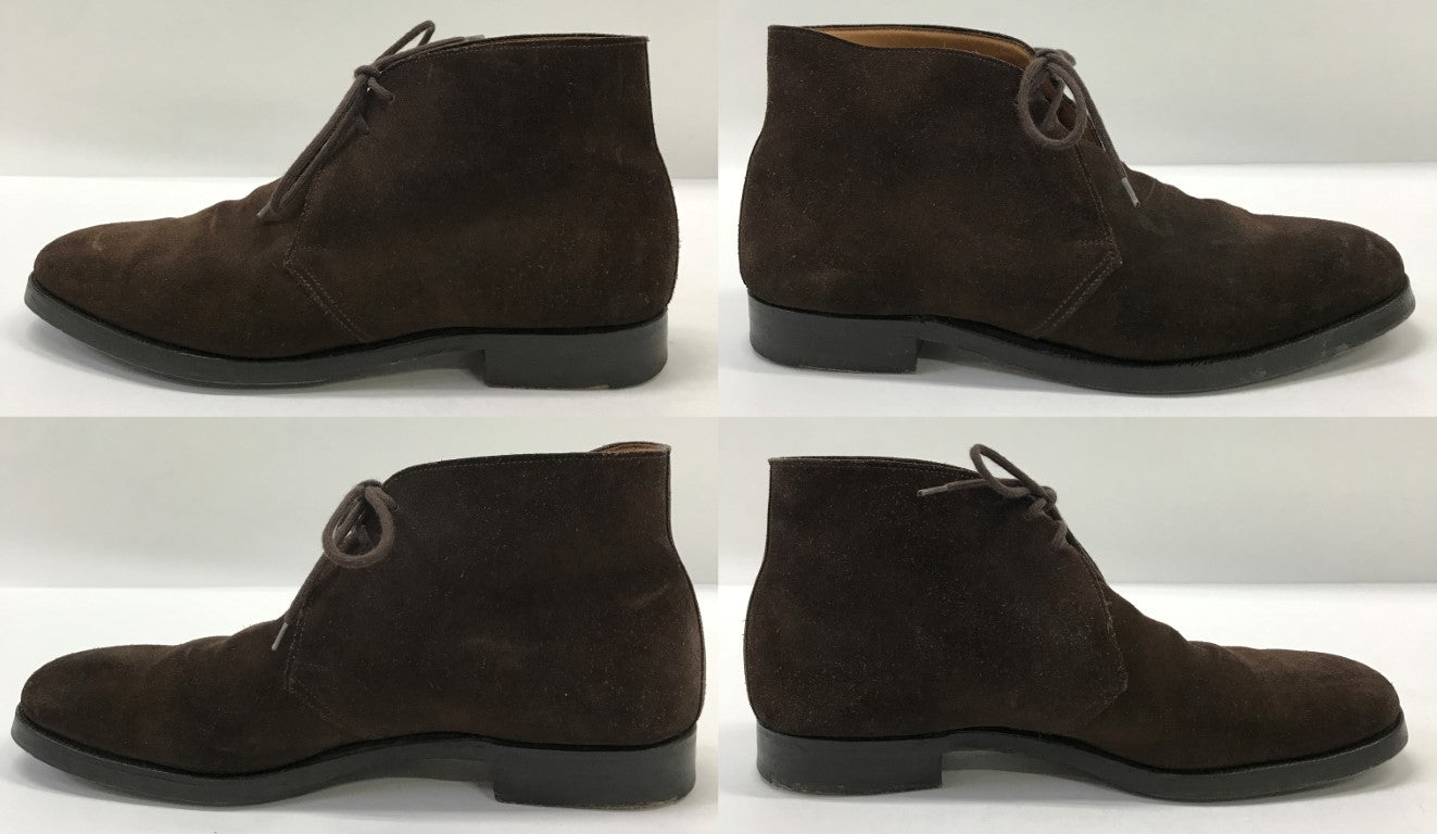 CROCKETT & JONES Chertsey Suede Boots Brown Size 8