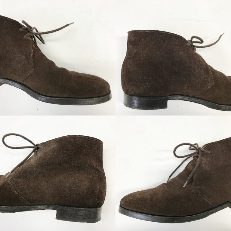 CROCKETT & JONES Chertsey Suede Boots Brown Size 8