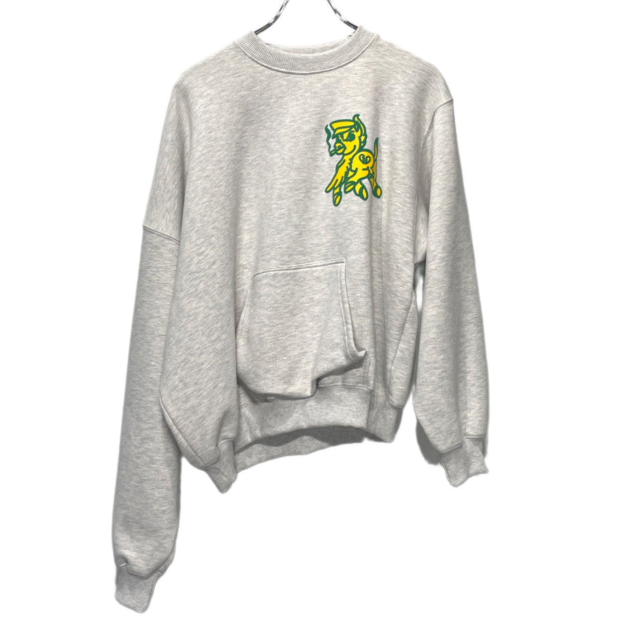MAGLIANO 24AW Gray Asymmetric Print Sweatshirt Size XS