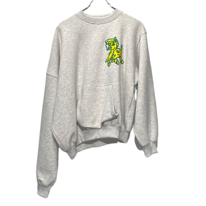 MAGLIANO 24AW Gray Asymmetric Print Sweatshirt Size XS