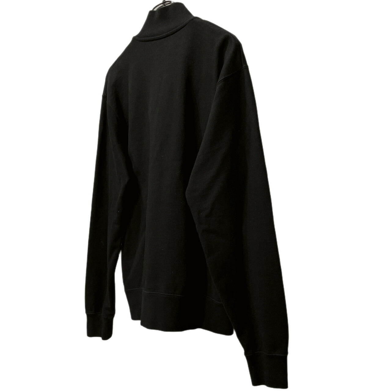 JW Anderson Black Anchor Logo Padlock Half-Zip Size L