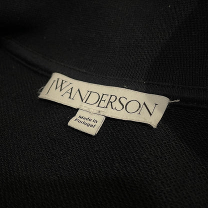 JW Anderson Black Anchor Logo Padlock Half-Zip Size L