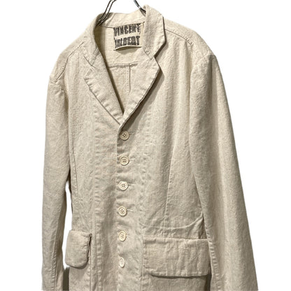 Vintage VINCENT JALBERT French Linen 6-Button Coat Size L