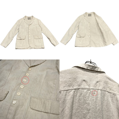 Vintage VINCENT JALBERT French Linen 6-Button Coat Size L