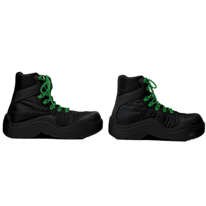 Bottega Veneta Puddle Bomber Black Nylon Sneakers Size EU 40