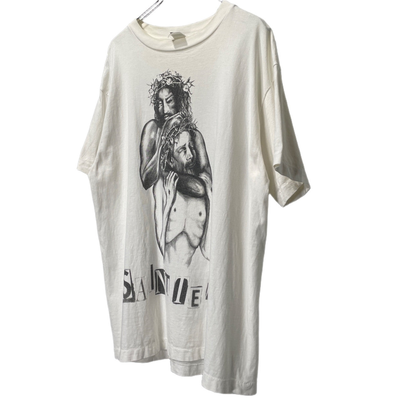 SAINT MICHAEL x DENIM TEARS 21AW Jesus T-Shirt White Size L