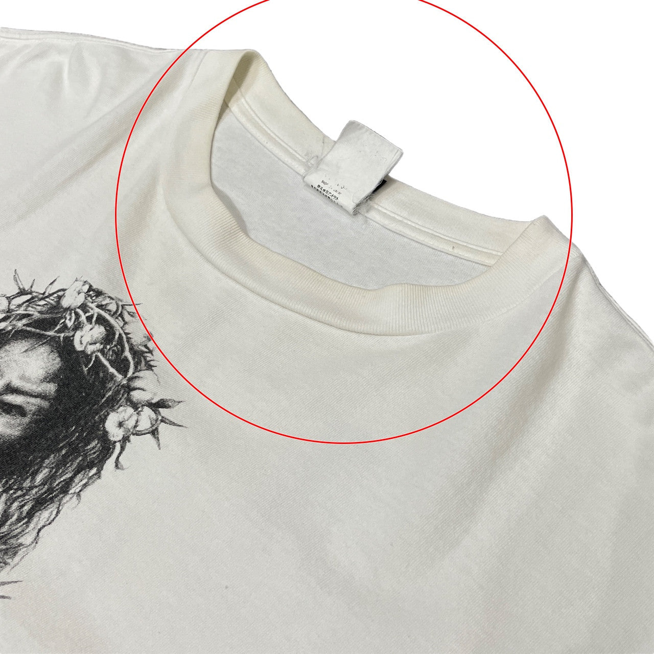 SAINT MICHAEL x DENIM TEARS 21AW Jesus T-Shirt White Size L