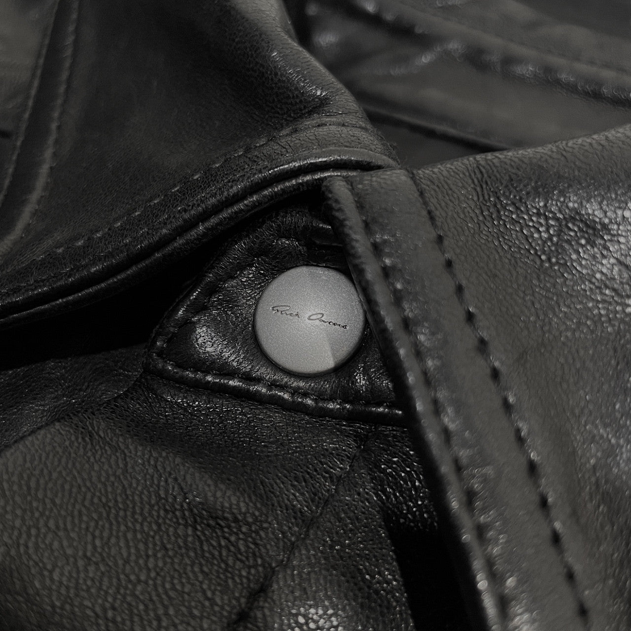 Rick Owens 24AW Alice Strobe Lamb Jacket Black Size 48