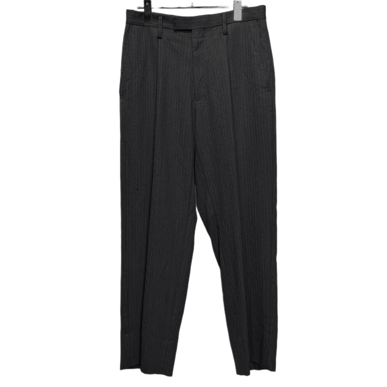 Y's for men Wool Stripe 1-Pleat Tapered Trousers Gray Size 4