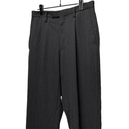 Y's for men Wool Stripe 1-Pleat Tapered Trousers Gray Size 4