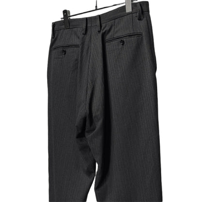 Y's for men Wool Stripe 1-Pleat Tapered Trousers Gray Size 4