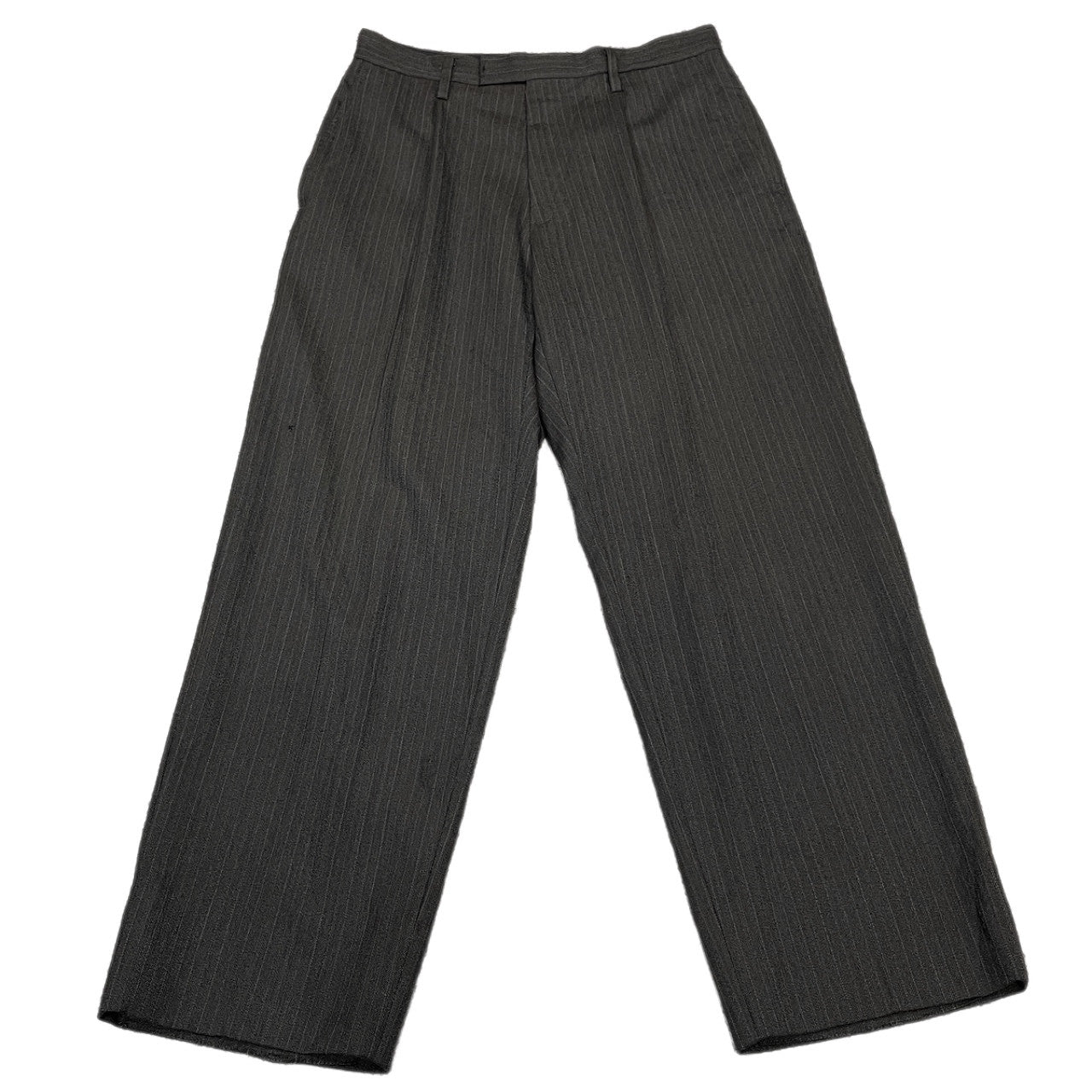 Y's for men Wool Stripe 1-Pleat Tapered Trousers Gray Size 4