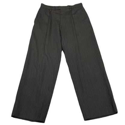 Y's for men Wool Stripe 1-Pleat Tapered Trousers Gray Size 4