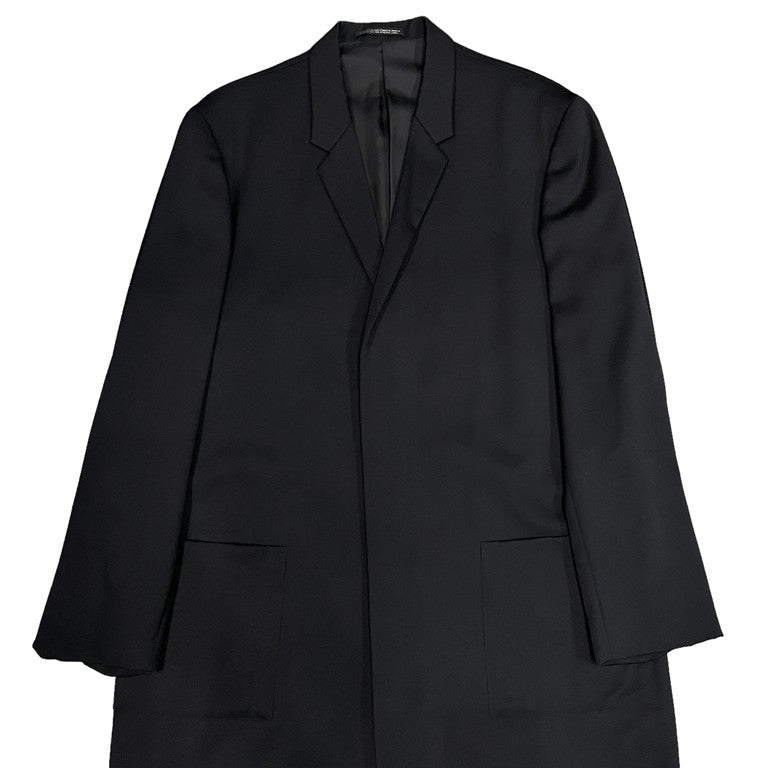 Yohji Yamamoto 99AW Wool Gabardine Buttonless Long Size M
