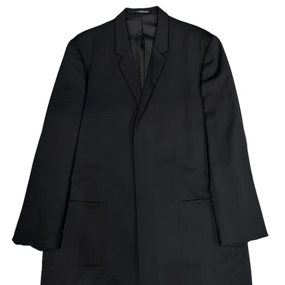 Yohji Yamamoto 99AW Wool Gabardine Buttonless Long Size M