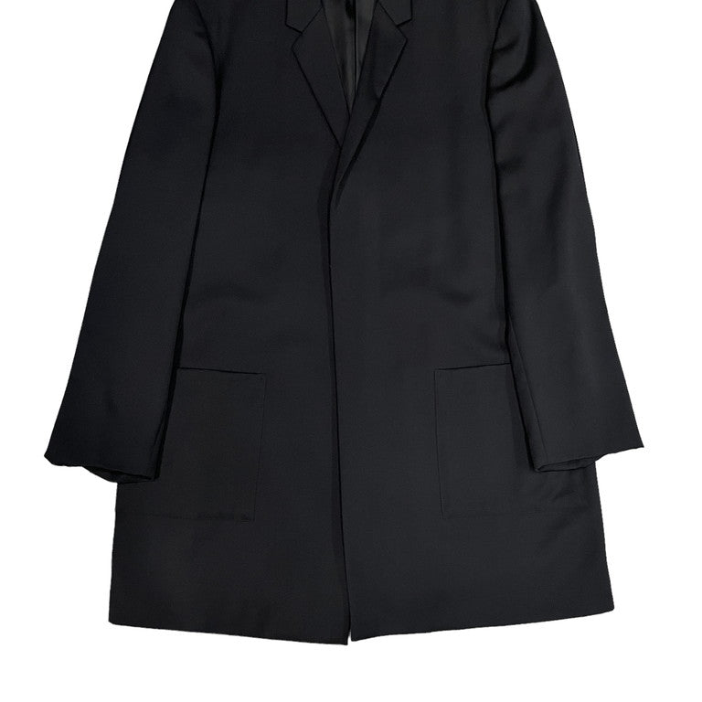 Yohji Yamamoto 99AW Wool Gabardine Buttonless Long Size M