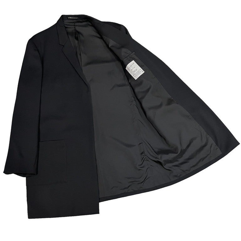 Yohji Yamamoto 99AW Wool Gabardine Buttonless Long Size M