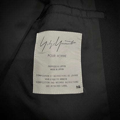 Yohji Yamamoto 99AW Wool Gabardine Buttonless Long Size M