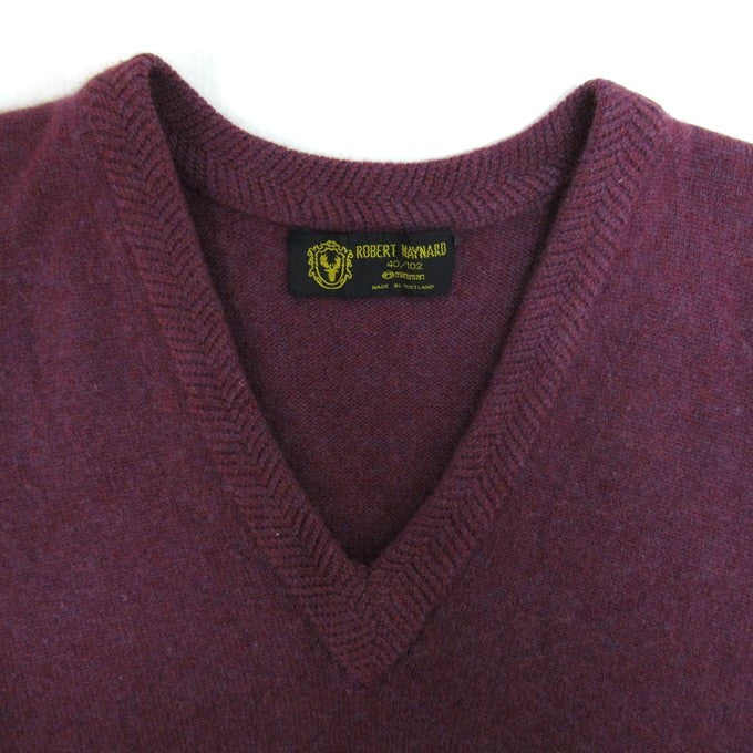 ROBERT MAYNARD Cashmere Vest Purple Size 40