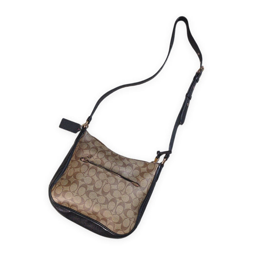 Coach Signature Pattern Leather Shoulder Bag