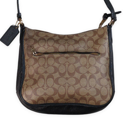 Coach Signature Pattern Leather Shoulder Bag