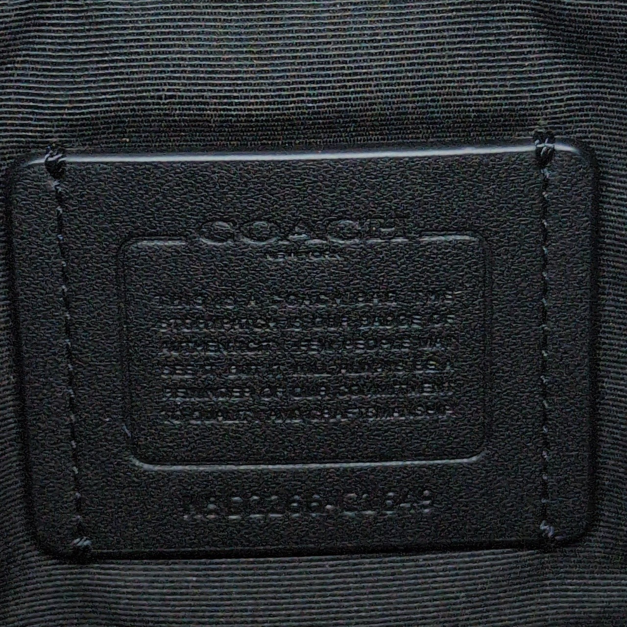 Coach Signature Pattern Leather Shoulder Bag