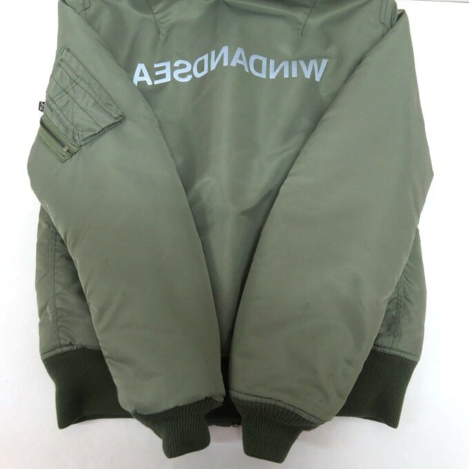 WIND AND SEA Reversible MA-1 Bomber Khaki/Orange Size M