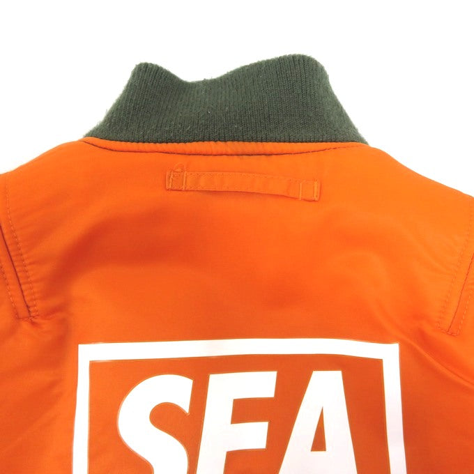 WIND AND SEA Reversible MA-1 Bomber Khaki/Orange Size M