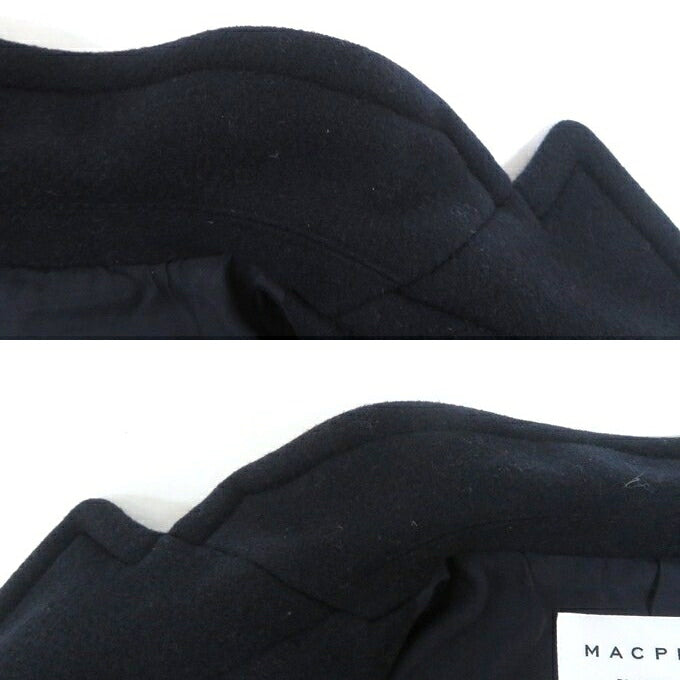 MACPHEE Pile Melton Oversize Coat Navy