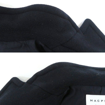 MACPHEE Pile Melton Oversize Coat Navy