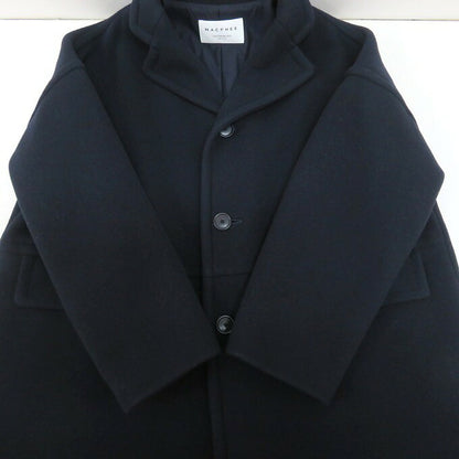 MACPHEE Pile Melton Oversize Coat Navy