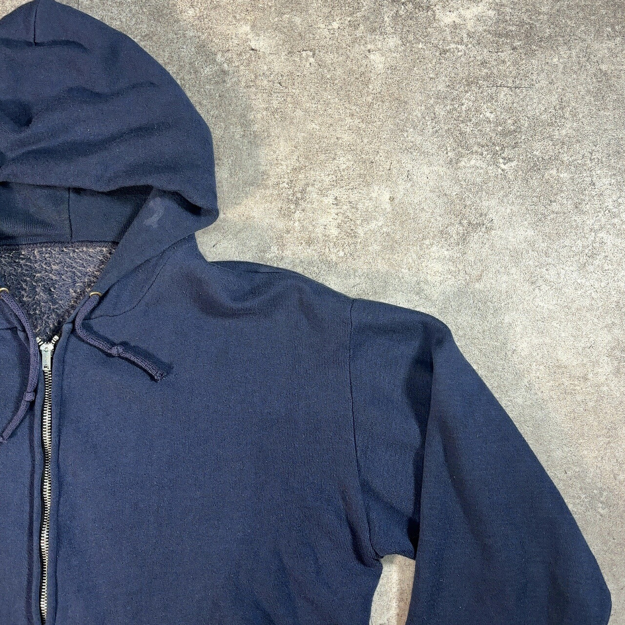 IDEAL 60s Vintage Navy Full Zip Hoodie Size L