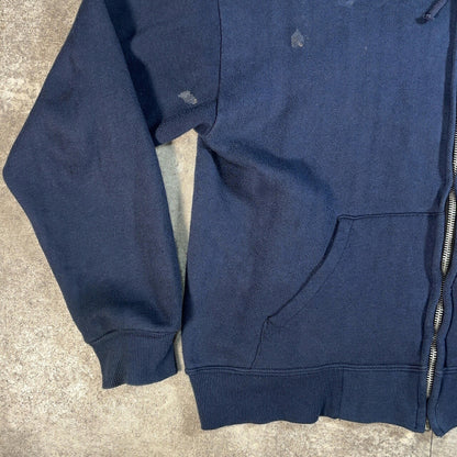 IDEAL 60s Vintage Navy Full Zip Hoodie Size L