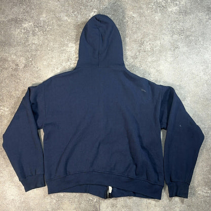 IDEAL 60s Vintage Navy Full Zip Hoodie Size L