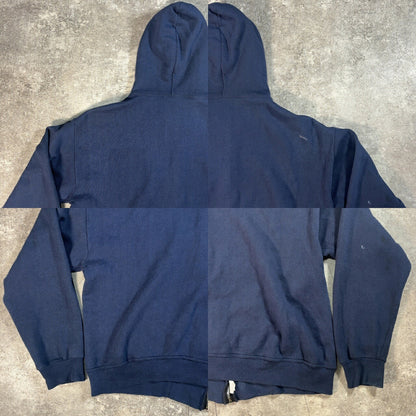 IDEAL 60s Vintage Navy Full Zip Hoodie Size L