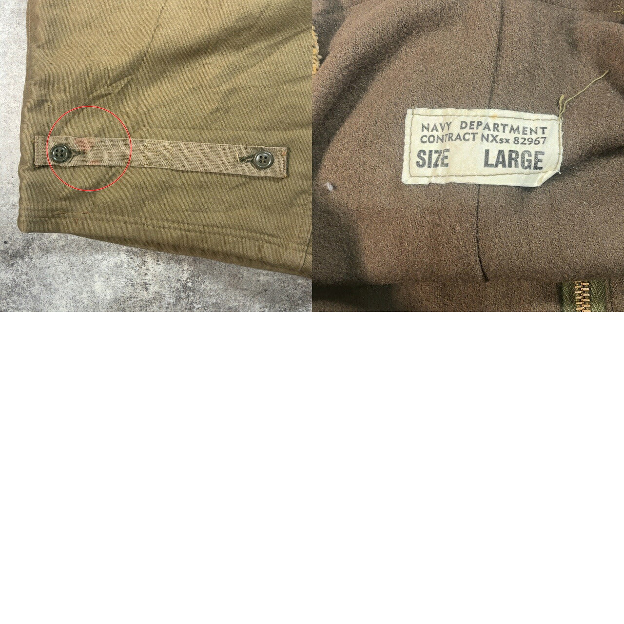 U.S.NAVY U.S.N 40s Vintage Deck Pants Green Size L