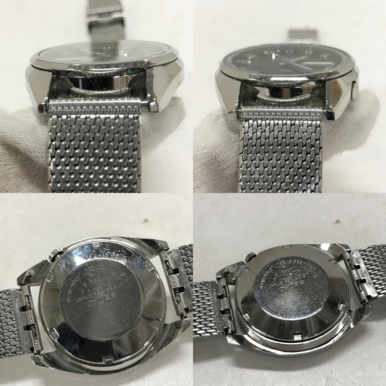 SEIKO 5ACTUS Automatic Black Dial Silver Watch Size ONE SIZE