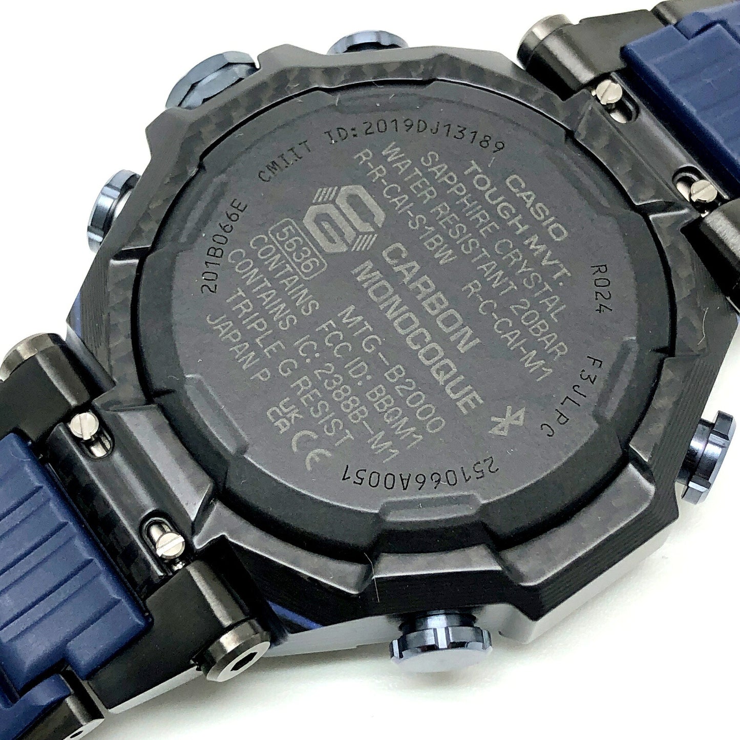 G-SHOCK MT-G Black Blue Tough Analog Watch Size ONE SIZE