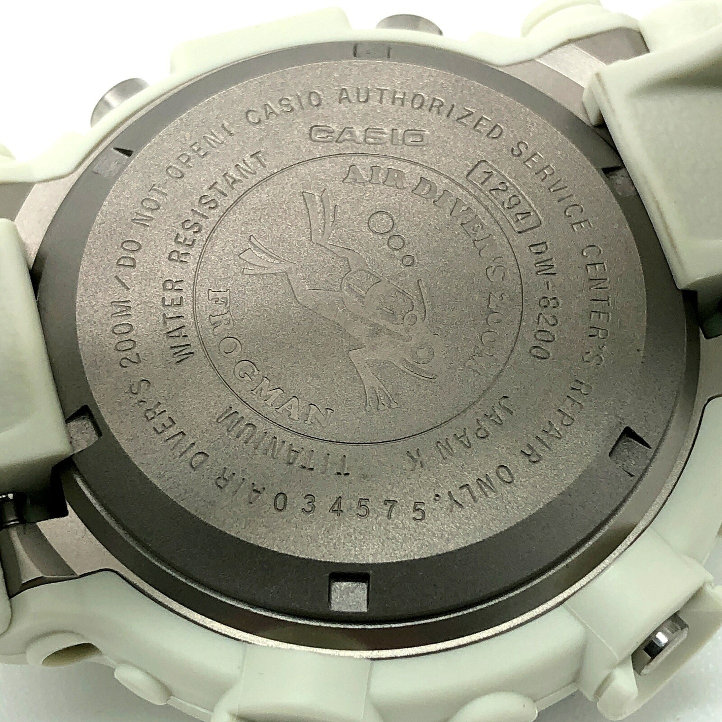 G-SHOCK FROGMAN Men in White Gray EL Watch Size ONE SIZE