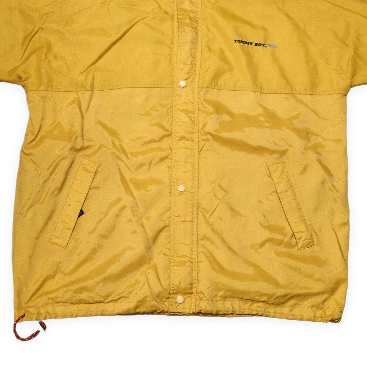 TOMMY BOY RECORDS 90s Nylon Back Logo Print Jacket Size L