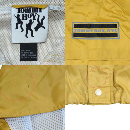 TOMMY BOY RECORDS 90s Nylon Back Logo Print Jacket Size L